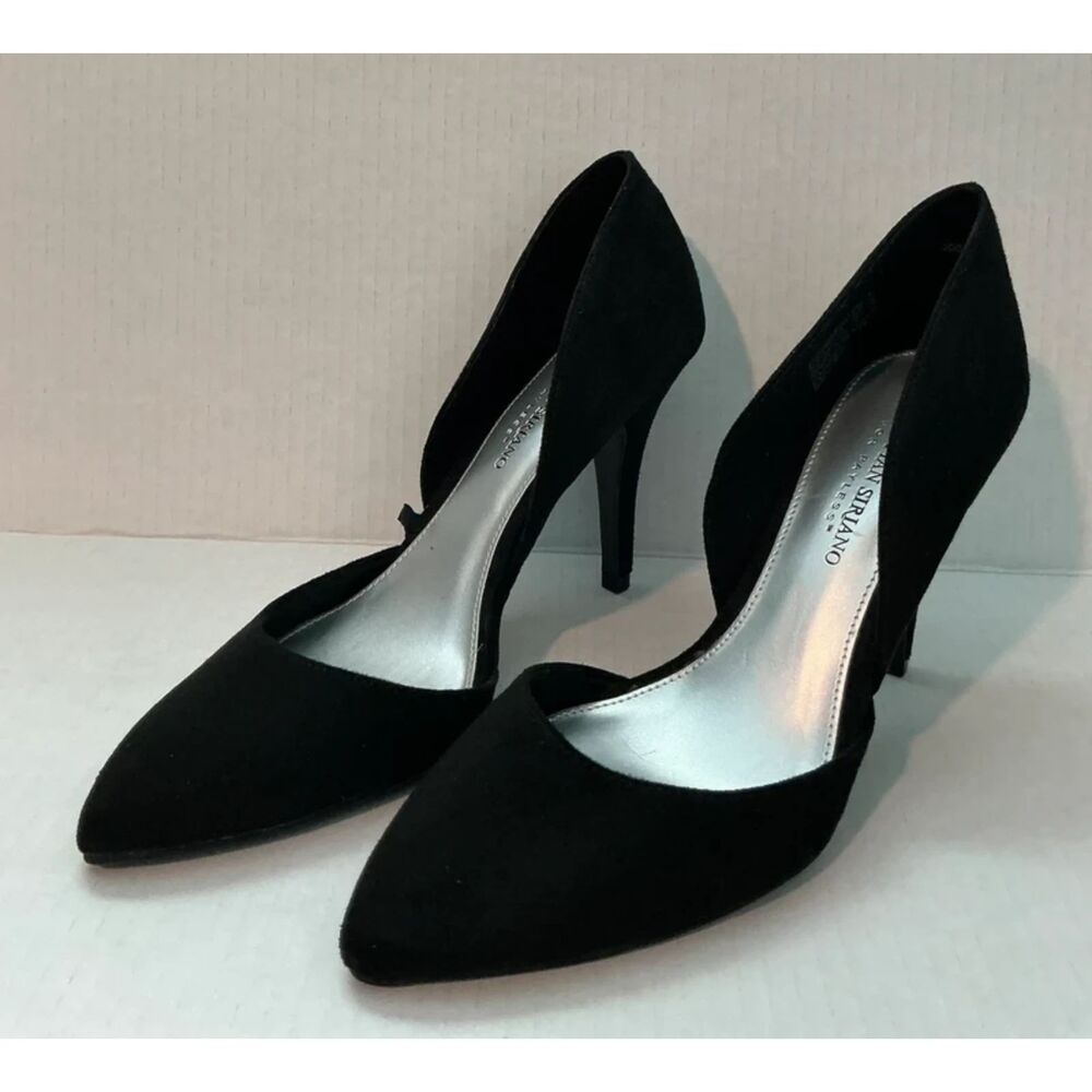 Christian Siriano Black D’Orsay Pointed Toe Pumps Size 8